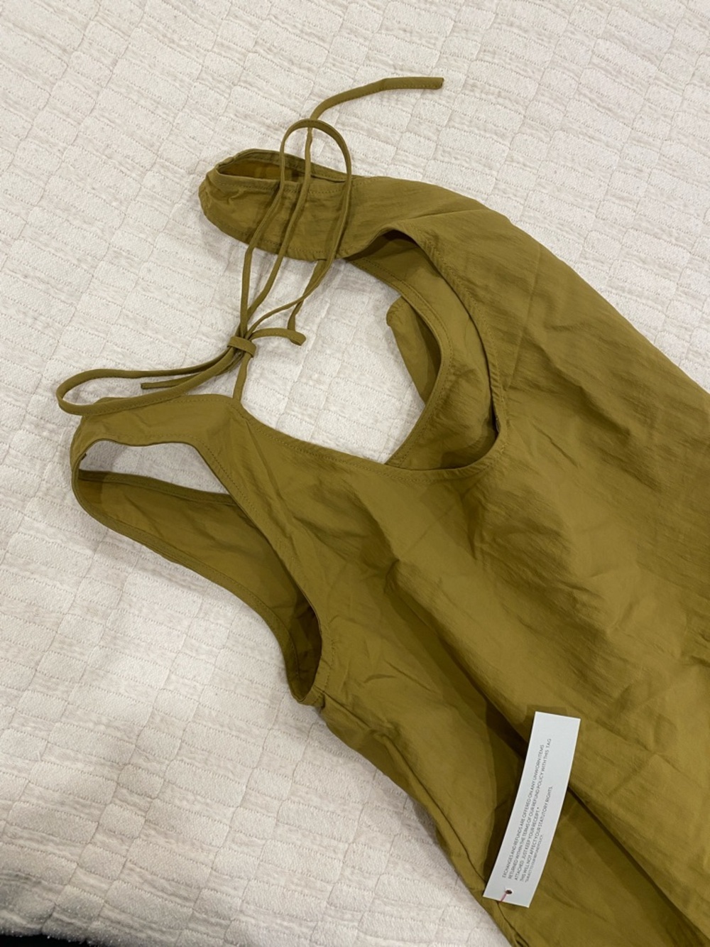 NWT Ghospell tiered ruffled maxi dress in olive - Picture 7 of 7